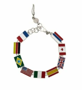 Bracciale Giovanni Raspini Bandiere  smalti 8493 Argento 925°°° - Picture 1 of 3