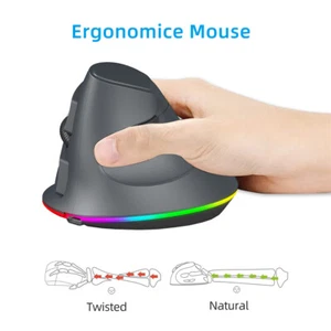 Vertical Mouse Ergonomic 2.4GHz and dual 5.1 Bluetooth-compatible Wireless Mice - Picture 1 of 25