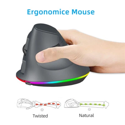Vertical Mouse Ergonomic 2.4GHz and dual 5.1 Bluetooth-compatible Wireless Mice - Image 1 of 4