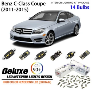 LED Interior Light Kit + License Plate Light Bulbs for Benz C Class Coupe C204 - Picture 1 of 9