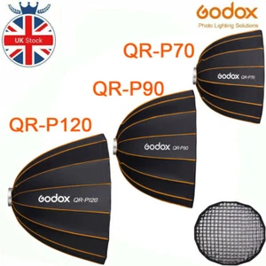 GODOX QR-P120 90 70 Parabolic Softbox Bowens Mount for SL-60W AD600BM SL150II UK - Picture 1 of 12