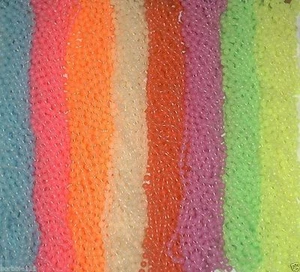 6 Dutzend Leuchten im Dunkeln 72 Karneval Perlen Party Gefälligkeiten Halsketten Neon 8 Farben - Bild 1 von 2