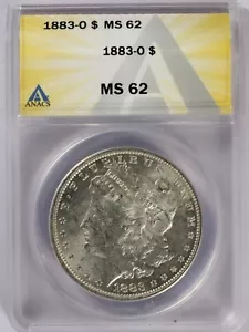 1883-O Dollaro Morgan - ANACS MS62 - Foto 1 di 4