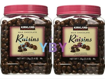 2 Packs Kirkland Signature Milk Chocolate Covered Raisins 3.4 LB Each Pack - Image 1 of 4