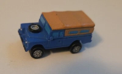 Micro Machines Land Rover Safari Blue Tan Soft Top 1986 - Image 1 of 4