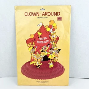 CLOWN AROUND Birthday Centerpiece American Greetings 12" Unused - Picture 1 of 5