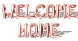 WELCOME HOME Brief Ballon Banner - 10 Farboptionen - Zum Selbermachen Party Dekorationen - Bild 1 von 55