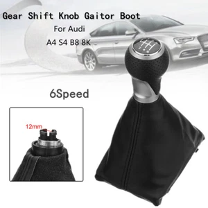 PELLE POMELLO DEL CAMBIO LEVA 6 MARCE CUFFIA PER AUDI A4 S4 B8 8K 2007-2015 - Bild 1 von 8