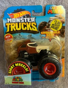 NEW Hot Wheels Monster Trucks, Super Mario, Donkey Kong NIP Plus Crushable Car - Picture 1 of 2