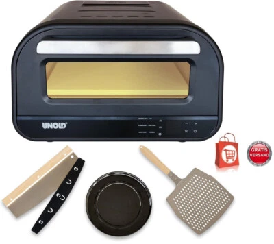 UNOLD Pizzaofen DON Luigi bis 400°C eckiger Pizzastein Sonderedition 68615 - Bild 1 von 4