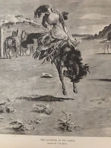 Vaquero jinete de bronce hembra 1891 banquero italiano de San Francisco Darius Ogden Mills - Imagen 1 de 7