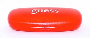 NEW - AUTHENTIC - GUESS - RED - MAGNETIC HARD CLAMSHELL - EYEGLASSES CASE - Picture 1 of 2