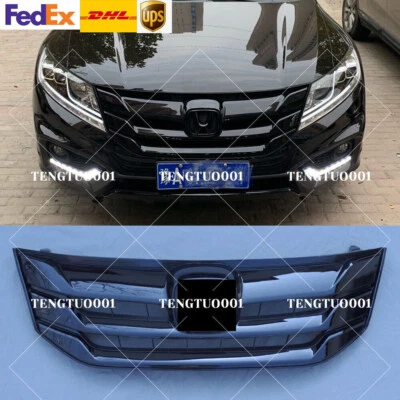 For Honda Crosstour 2013 2014 2015 Front Upper Bumper Gloss Black Grille Grill - Image 1 of 4