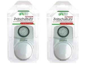 2X Temporizador Exterior Analógico 24H | Temporizador Mecánico De Enchufe - Imagen 1 de 2