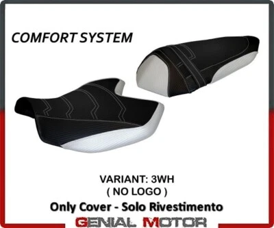 Funda de sillín de asiento Amatrice 2 Comfort blanca (WH) T.I. para KAWASAKI Z 750 2007>2012 Foto 1 de 2