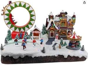 Christmas Display Village Grand Carnival- Animated Pre-lit Musical Snow Village - Picture 1 of 9