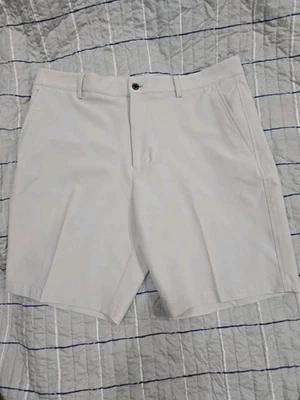 Shorts de golfe Dunning bege 8,5" costura interna elástica tamanho 35  - Imagem 1 de 4