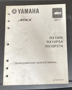 2011 Yamaha APEX RX10PA RX10PSA RX10PXTA Snowmobile Supplementary Service Manual - Bild 1 von 5