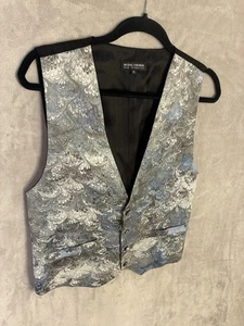 Michael Kensinger San Francisco Weste klein marmoriert Seide Kunst Geld Pfau - Bild 1 von 17