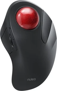 Nulea M505 Bezprzewodowa ergonomiczna mysz trackballowa, akumulator, Bluetooth, czerwona, NOWA - Zdjęcie 1 z 6