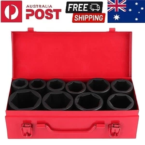 10PCS 3/4" DRIVE DEEP IMPACT Socket Set 22-50mm HGV Long Reach Impact Socket AU - Picture 1 of 9