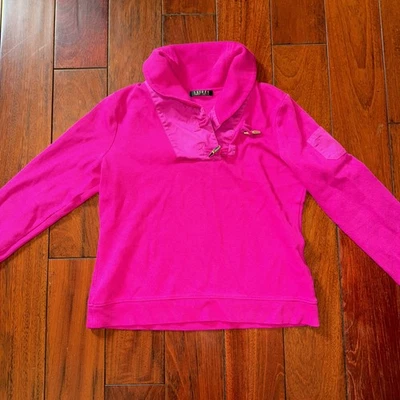 Lauren Ralph Lauren Pink Long Sleeve Pullover Preppy Sz M See Size Dimensions - Image 1 of 4