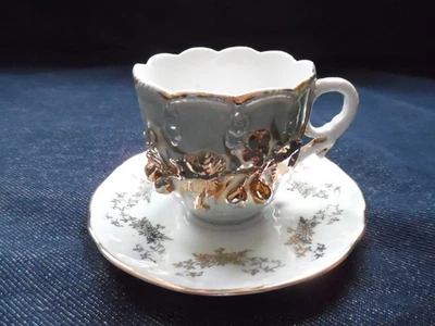 PERLMUTT-PORZELLAN-KAFFEE-MOKKA-TASSE 100 JAHRE BAREUTHER WALDSASSEN BAVARIA - Bild 1 von 4