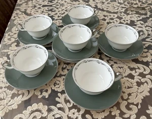 Wedgwood Halford Bone China tazza e piatto piattino 6 set (12 pezzi) - Foto 1 di 9