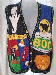 Chaleco Suéter Calabaza Truco o Trato Halloween ALEXANDRA BARTLETT De Colección MEDIANO - Imagen 1 de 6