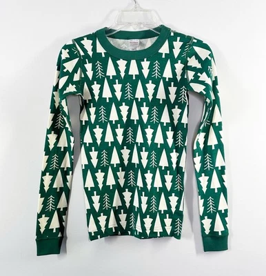 Hanna Andersson зеленый рождественская елка пижамы верхний размер 14-16 праздник повседневный новый - Изображение 1 из 4