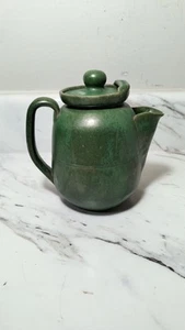 Antique American Arts & Crafts Pottery Teapot Creamer Green (Chips) Gorgeous - Picture 1 of 16
