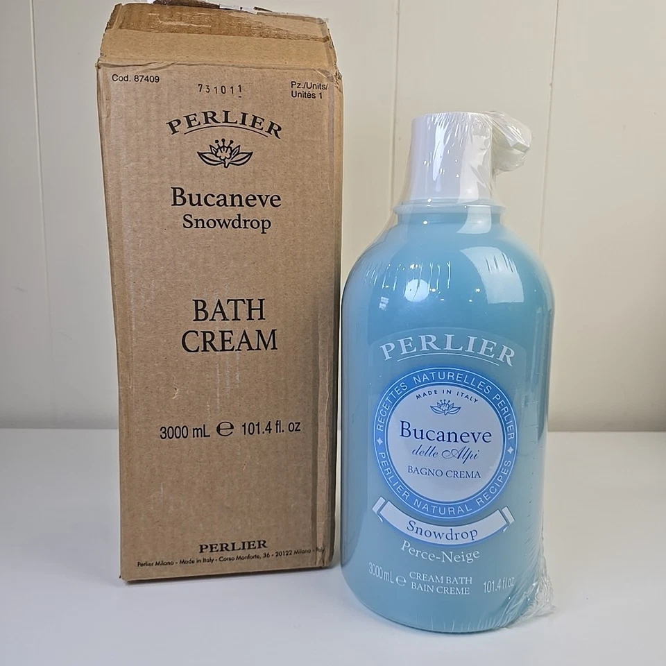 Crema de baño de ducha Perlier Bucaneve Snowdrop 3 litros 101,4 OZ SELLADA Italia Foto 1 de 3