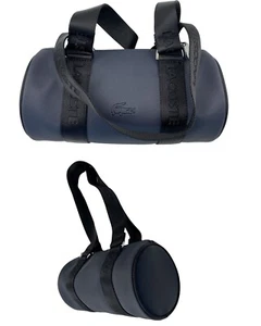 LACOSTE HANDBAG ROLL BAG Vintage L61 Classic 22 Dark Blue NEW - Picture 1 of 13