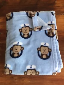 Garanimals Mono Marinero Azul Bebé Manta Círculos Capitán Sombrero Náutico Lovey - Imagen 1 de 4