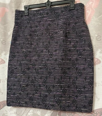 Falda para mujer ANTONIO MELANI talla 10 tiro alto línea A rayas sarga forrada Foto 1 de 4