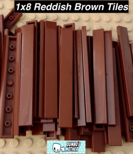 Lego 1x8 rotbraune Fliese Fliesen Gebäude Stck. NEU X20 - Bild 1 von 1