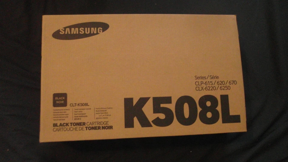 Lot of (2) Samsung CLT-K508L Black Toner Cartridge K508L CLP-615/620/670 Genuine