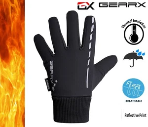 GearX Cycle Gloves Water Repllent Thermal Reflective Mountain Bike Mittens - Picture 1 of 5