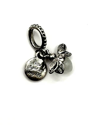AUTHENTIC PANDORA GLOW IN DARK FIREFLY CHARM  #792029C01 - Image 1 of 4