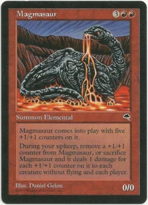 Magic the Gathering x4 Magmasaur Tempest Red Rare Creature NM - Picture 1 of 2