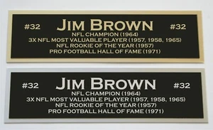 Jim Brown nameplate for signed autographed jersey football helmet or photo - Picture 1 of 2