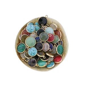 4 Assorted Gemstone Charms - GEM111 - Picture 1 of 4