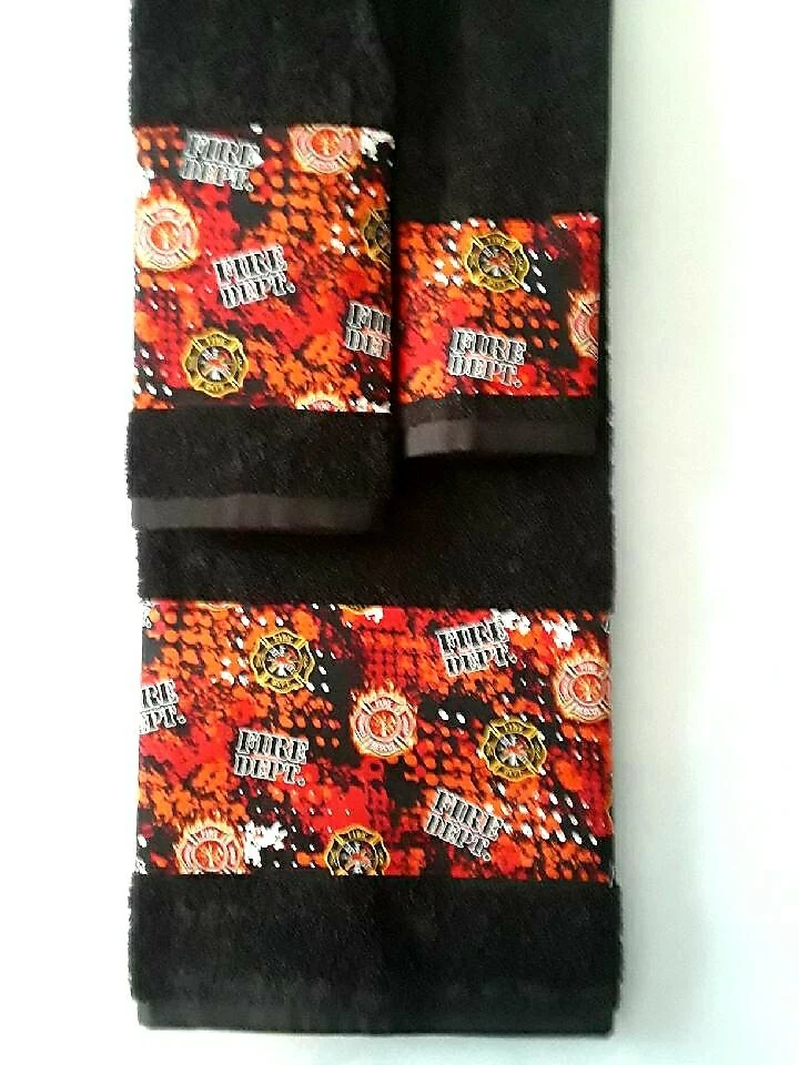 Juegos de toallas de 3 piezas con temática de bombero hechos a mano ¡¡GRAN REGALO!!! Foto 1 de 1