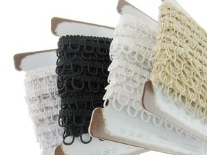 Bridal Button Looping with Elasticated Loops For Corsets - 10mm Wide - 4 Colours - Picture 1 of 13