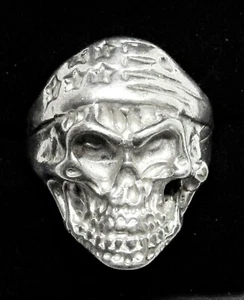ANILLO CALAVERA GÓTICA MOTOCICLISTA PLATA ESTERLINA #15G200010 - Imagen 1 de 3