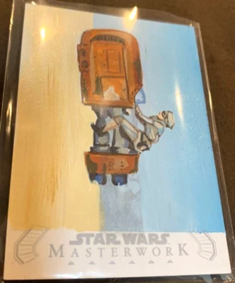 Topps Star Wars Masterwork Sketch Card Rey by Candice Dailey One of One 1/1 - Image 1 of 2