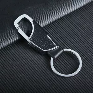 Anello Portachiavi Pelle Moda Uomo Auto Metallo Portachiavi Portachiavi Portachiavi Regalo - Foto 1 di 15