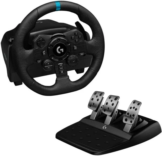 Logitech G923 Steering Wheel and Pedals of Race Trueforce 1000 Hz Force