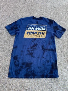 Rip Curl Shirt Mens M Blue Short Sleeve Casual Cotton Surf Surfing Surfer Men - Picture 1 of 11