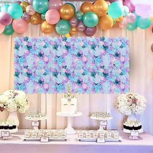 6Pcs 60x40cm Artificial Floral Fondo Placas para Home Wedding Stage Decor - Imagen 1 de 17